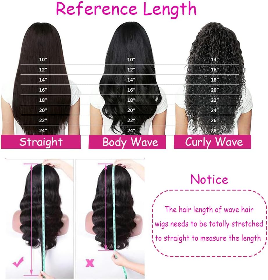 Perruque Cheveux Humain Water Wave Human Hair Wig 150% Density 4x1 Lace Closure Wig Natural Black Perruque Femme Naturelle Unprocessed Remy Hair Glueless 18 Inch