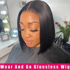 Perruque Brazilian Glueless Courte – Élégance Instantanée, Sans Colle